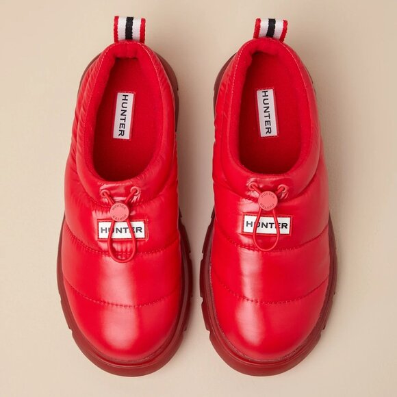 NEW HUNTER Madison Water Resistant Booties in red for women 1025 4m2 - Picture 9 of 10